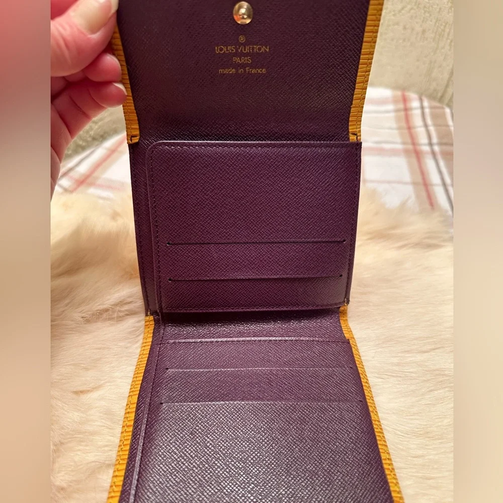 Louis Vuitton Yellow & Purple Epi Wallet - Picture 5 of 10